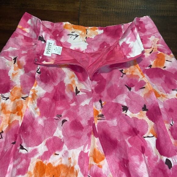 Allison Taylor Floral Linen Skirt Ladies size 10 - Picture 4 of 6